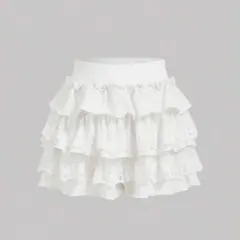 SHEIN MODミニスカート フリル バレエコア 白