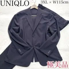 極美品✨ ユニクロ 感動ジャケット セットアップスーツ ブラック 3XL 大きい