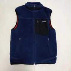 patagonia フリースベスト ネイビー レッド - メルカリ