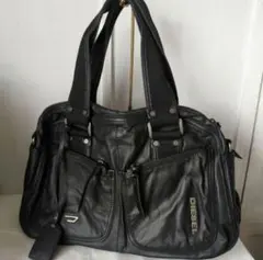 Archive Y2k Diesel Metal Logo Bag Black