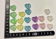 キラキラ　ハート1個¥35or40　ビーズ　カスタムボールペン　ストラップ