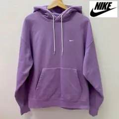 NIKE パーカー パープル 刺繍ロゴ　Lのサムネイル