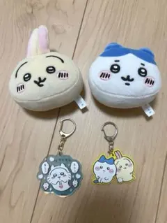 ちいかわ もちもちフェイスマスコット ハチワレ、うさぎ