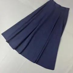DGRACE フレアスカート ネイビー ミモレ丈 Aライン ウール 日本製のサムネイル