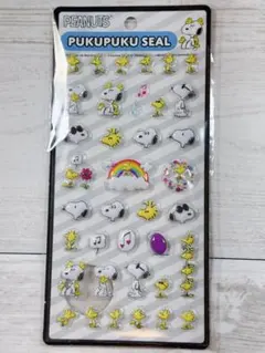 スヌーピー　PEANUTS　ぷくぷく シール　ブラック