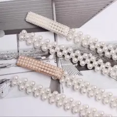 帯締め　成人式　卒業式　帯飾り　和装　着物　浴衣　パールベルト　ウエストベルト