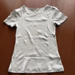 【新品】セール　H&M グレー 半袖 リブ編み M