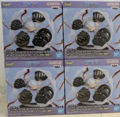 ワンピース ワールドコレクタブルフィギュア ルフィ ゴムゴムの白い銃乱打 4体