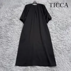 2024年✨ティッカ 完売 バルーンスリーブワンピース　お呼ばれ ゆったり 黒