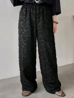 新品 ブラック ワイドパンツ