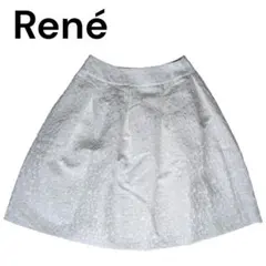 René フレアスカート 34　ルネ　花柄 イタリア製　TISSUE 生地のサムネイル