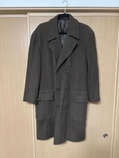 ヴィンテージ風ウールコート ブラウン 100%ウール仕様