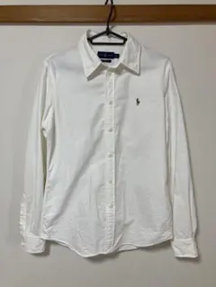 い*ご様 Ralph Lauren ホワイト カスタムフィット シャツ