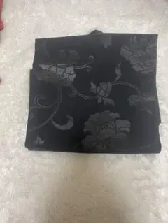名古屋帯 花柄 黒