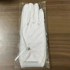 ホワイトウェディンググローブ パール装飾付き