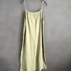 【ZARA】オリーブグリーン ノースリーブ キャミワンピース