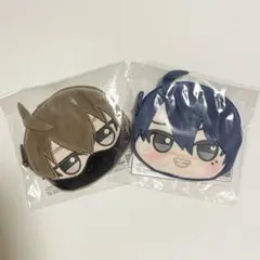 リ*ン様 桃源暗鬼 一ノ瀬四季 皇后崎迅 ちびぐるみカラビナ付きフェイスポーチ