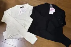 新品Lovetoxicラブトキ アームウォーマー2wayニット　2枚セット