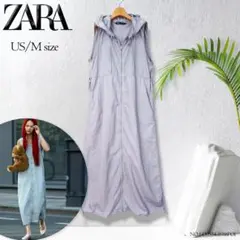 【完売品】ZARA ザラ ナイロンワンピース パーカー Mサイズ マルチウェイ