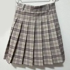 チェック柄プリーツミニスカート