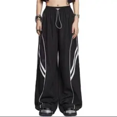 Y2K LINE WIDE TRACK PANTS 地底人　グランジ　アーカイブ