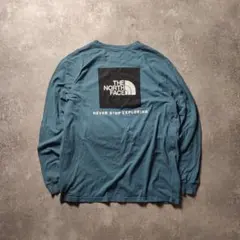 TheNorthFaceノースフェイスロンT長袖カットソーボックスロゴブルーXL