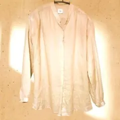 IENA LA BOUCLE バンドカラー ラミー100%ベージュ 長袖シャツのサムネイル