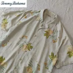 TommyBahama トミーバハマ リーフ シルク 総柄開襟　ウッドボタンのサムネイル
