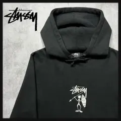 【希少】ステューシー　センター刺繍　シャドーマン　パーカー　入手困難