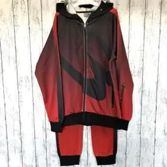 BODYMAKER★スポーツ★ジャージ★上下セット★グラデーションカラー★赤✖️黒