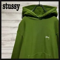 【即完売モデル】ステューシー☆ワンポイント刺繍ロゴ　人気デザイン　パーカー