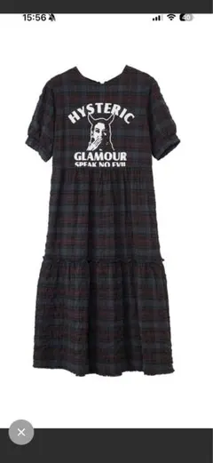 HYSTERIC GLAMOUR チェック柄 半袖ワンピースのサムネイル