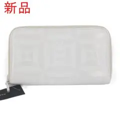 【新古品】マーク バイ マークジェイコブス ラウンドファスナー長財布 ホワイト