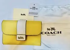 COACH イエロー 三つ折り財布 新品未使用 訳あり
