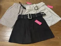 ハーフパンツとスカート　3点セット L/160 ピンクラテ　新品未使用　タグ付き