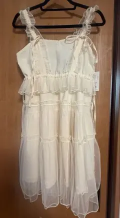 merry jenny チュールドロストミニキャミワンピース アイボリー