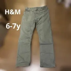 H&M 6-7y カーキ　 長ズボン　パンツ　120