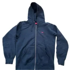 supreme スモールボックスロゴ　ZIPパーカー　ネイビー　Mサイズ
