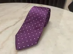 Turnbull & Asser 紫 ドット柄 ネクタイのサムネイル