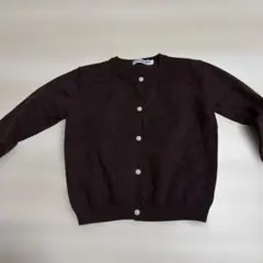 ダークブラウン カーディガン 100