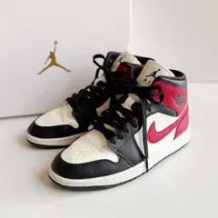 NIKE ナイキ エアジョーダン1 ミッド 24.0cm ジムレッド 箱付き