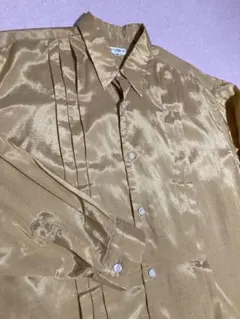 美品 90s Men's Pashrail メタリックカラー ドレスシャツ 超薄