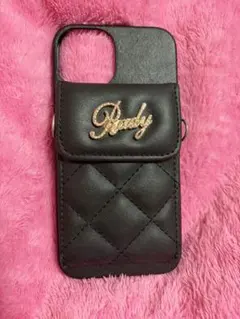 rady ブラック キルティング iPhone14ケース