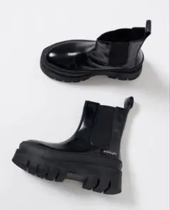 MANA チャンキーソールサイドゴアブーツ BLACK 37size 美品のサムネイル