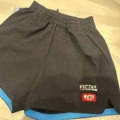 VICTAS 卓球用ショートパンツ 140 黒/青