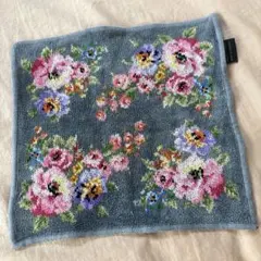 FEILER フェイラー タオルハンカチ 花柄 グレー