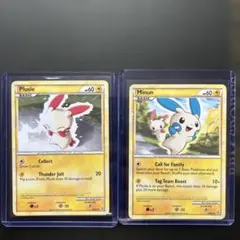 英語版ポケモンカード Plusle Minun 2枚セットのサムネイル