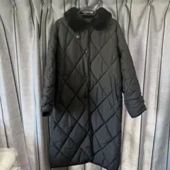 moment＋　えりファーマットポリエステルダイヤキルトエコダウンコート