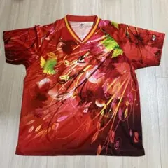 Nittaku 卓球ウェア L レッド 花柄