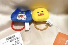 mojojojo マスコット付きヘアゴム ネコ　青　アヒル